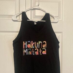 Black Hakuna Matata Tank Top Size Medium
